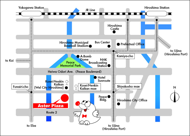 Aster Plaza Access Map